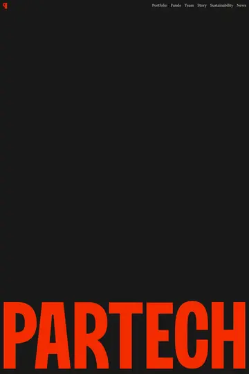 Partech website homepage