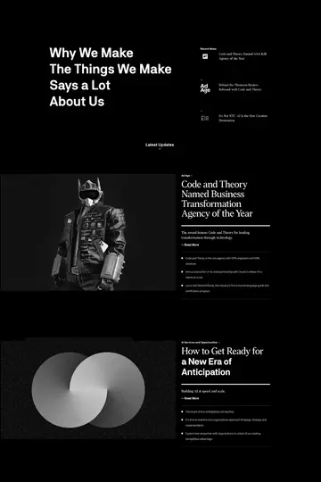 Code and Theory website homepage