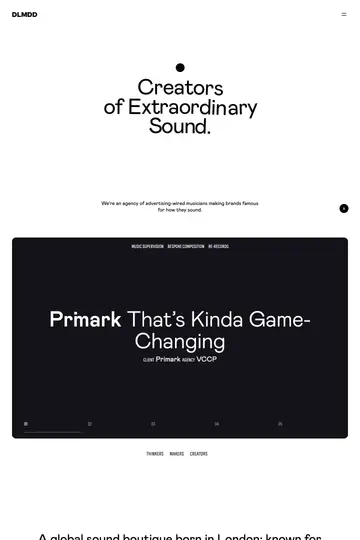 DLMDD website homepage