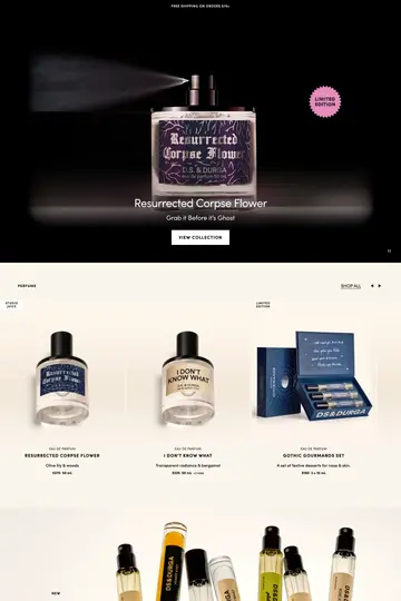 D.S. & DURGA website homepage