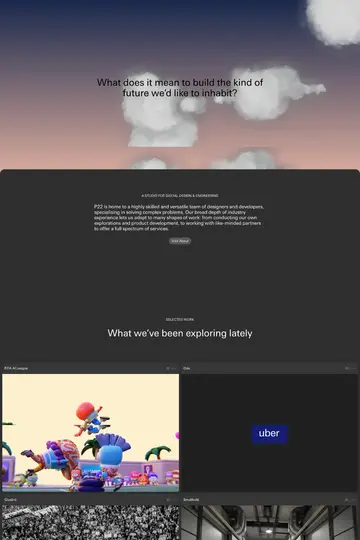 P22 Studio website homepage