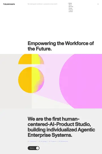 Futureneers website homepage
