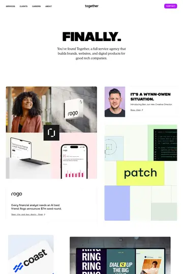 Together Agency website homepage
