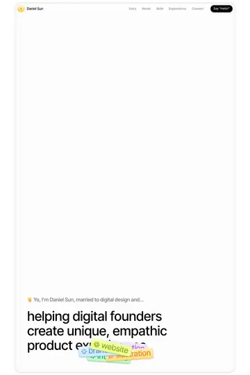 Daniel Sun website homepage