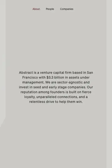 Abstract website homepage