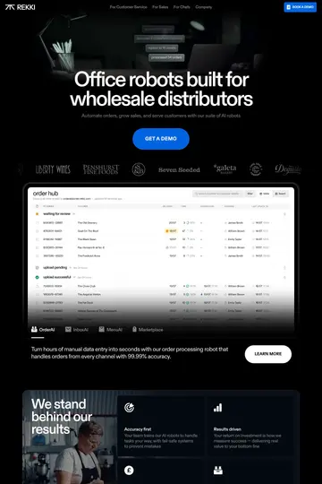 REKKI website homepage