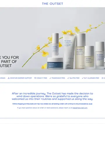 The Outset website homepage