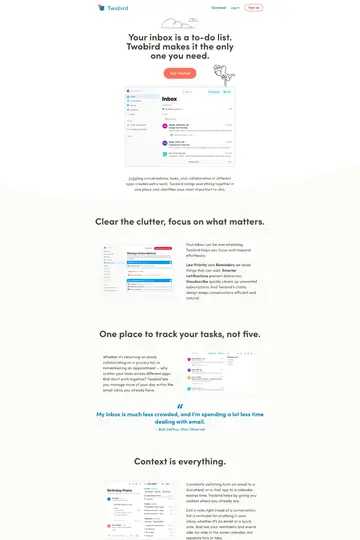 Twobird website homepage