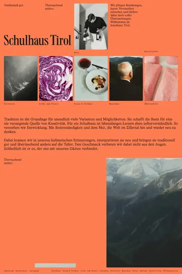 Schulhaus Tirol website homepage