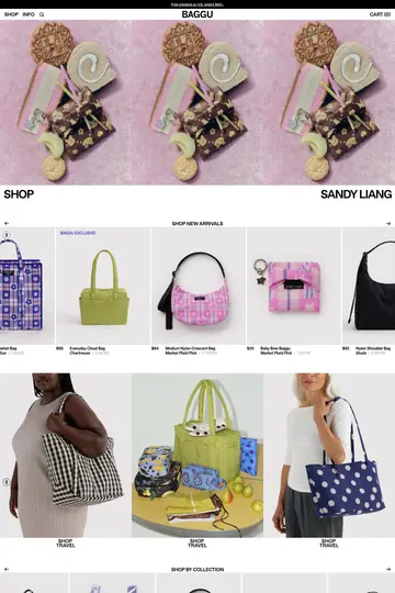 BAGGU website homepage
