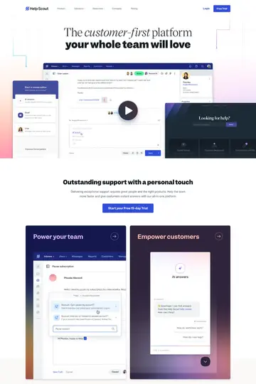 Help Scout website homepage