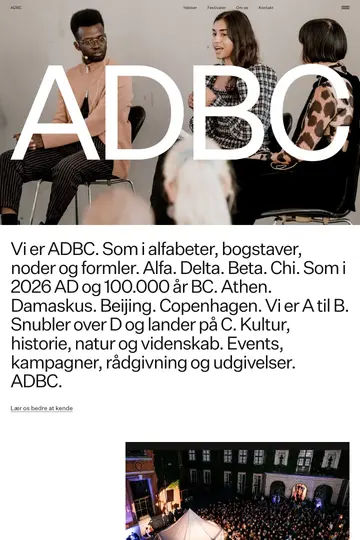 ADBC website homepage
