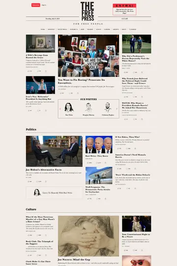 The Free Press website homepage