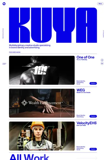 Kuya website homepage