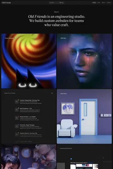 Old Friends website homepage