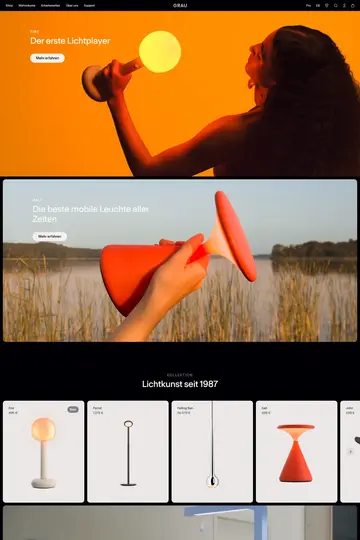 GRAU website homepage