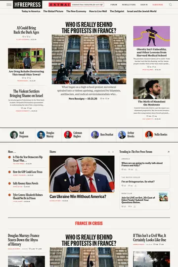 The Free Press website homepage