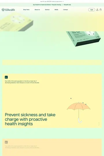 Ki Health website homepage