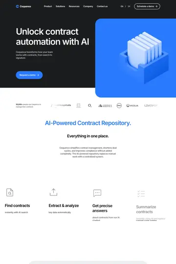Cequence website homepage
