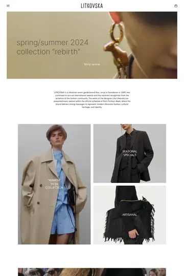 Litkovska website homepage