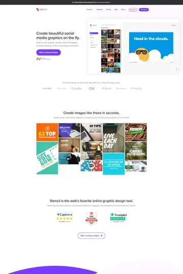 Stencil website homepage