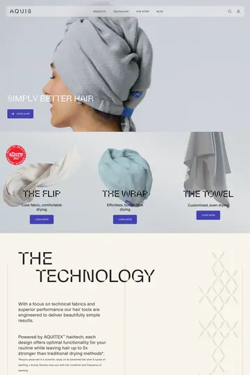 Aquis website homepage