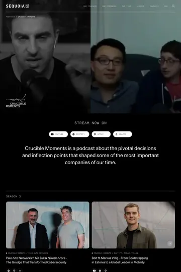 Sequoia website homepage