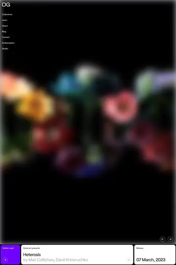 OG.Art website homepage