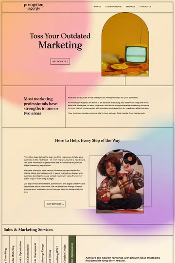 Promotion Agents website homepage