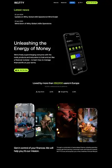 W1tty website homepage
