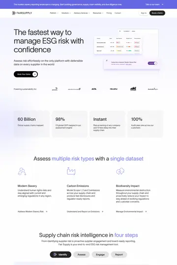 Fair Supply website homepage