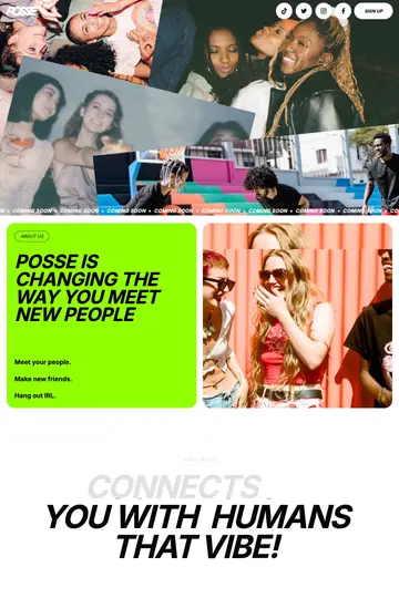 Posse Network website homepage