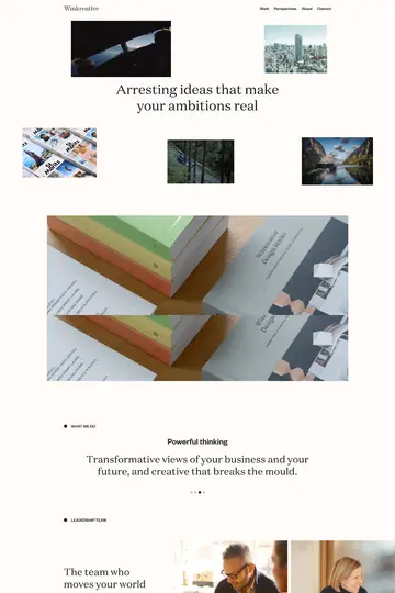 Winkreative website homepage