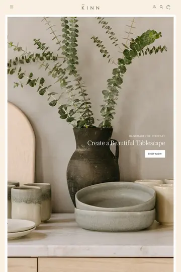 Kinn Home website homepage