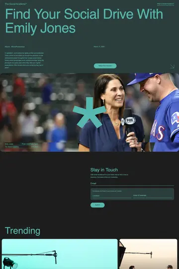 The Social Academy website homepage