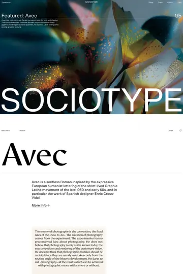 Socio Type website homepage