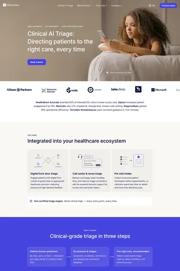 Infermedica website homepage