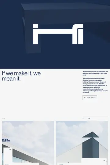 Edifis website homepage