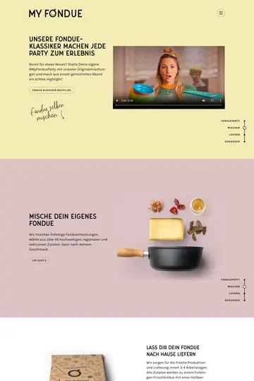 MyFondue website homepage