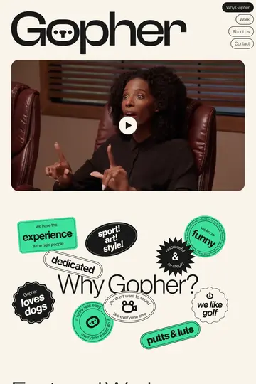 Gopher Productions website homepage