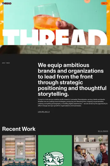 Thread website homepage