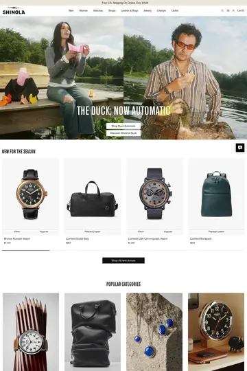 Shinola website homepage