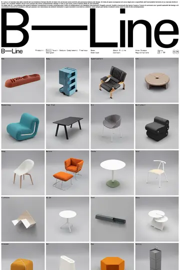 B-Line website homepage