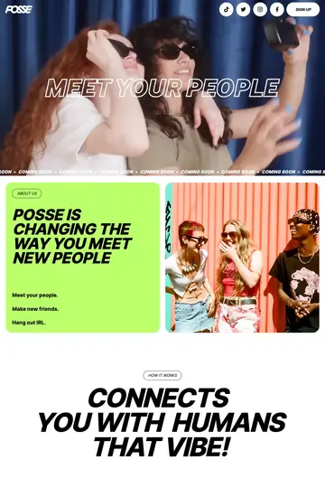 Posse Network website homepage