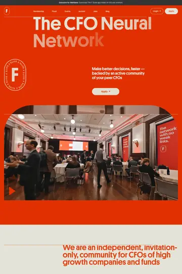 The F Suite website homepage