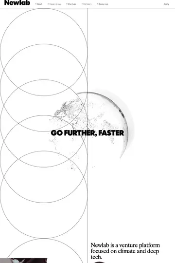 New Lab website homepage