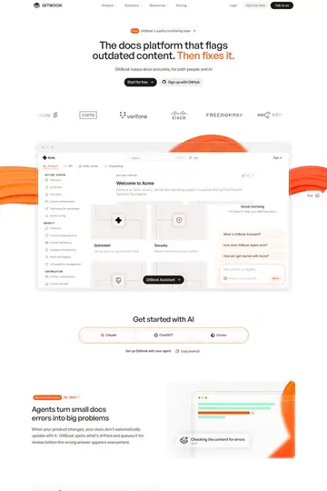 GitBook website homepage