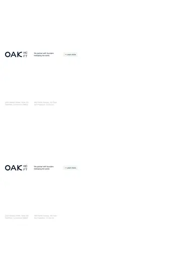 Oak HC/FT website homepage