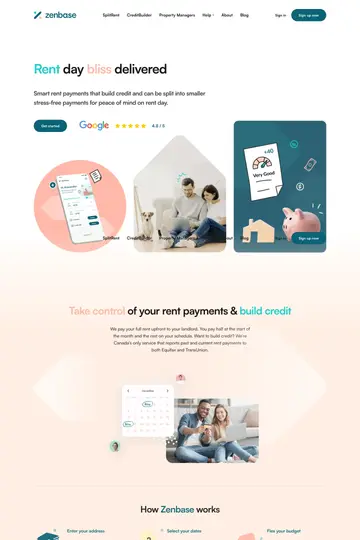 Zenbase website homepage