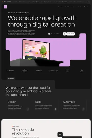 Cut the Code BV website homepage